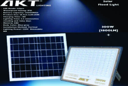 AKT LED 太阳能投光灯 300瓦