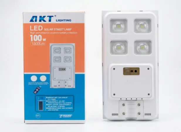 AKT LED Solar Street Light 100W – 1500Lm (Model AKT-LD21007-4T-100W)