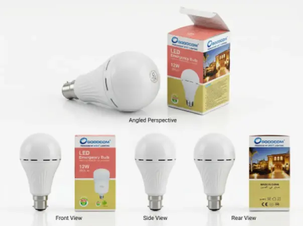 GOODCOM 12W LED Emergency Bulb B22 – 850 Lumens Rechargeable Emergency Light