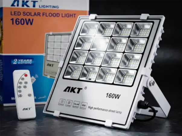 AKT LED Solar Flood Light 160W (White) – Model AKT-STD-2A160P10YK/160W