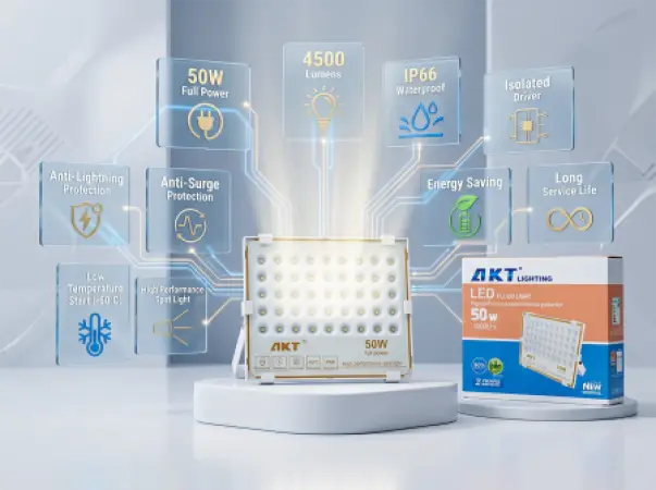 AKT 50W LED泛光灯 – 型号 AKT-TGD12017-50W（白色）