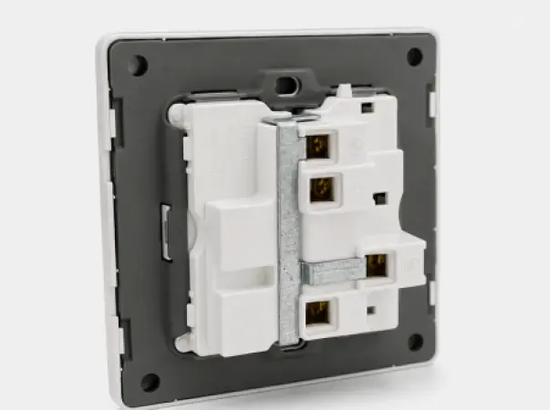 AKT MF Switched Socket with Neon – White