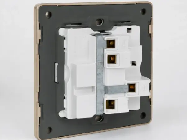 AKT MF Switched Socket with Neon – Gold