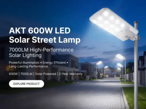 AKT LED Solar Street Lamp 600W – 7000LM