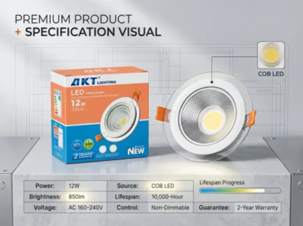 AKT-TD21015-12W LED COB Downlight 12W